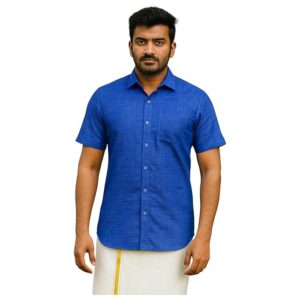 Men's Cotton Plain Shirt |Sleeve Regular Fit Casual Shirt for Men | Soft Breathable Fabric |Classic, Comfortable Office Wear Cotton Shirt for All Occasions